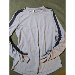 Fabletics Women's Cashel Adjustable Long Sleeve Top Gray Size Medium Q207P